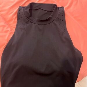 Black Sleeveless High-Neck Women's Top